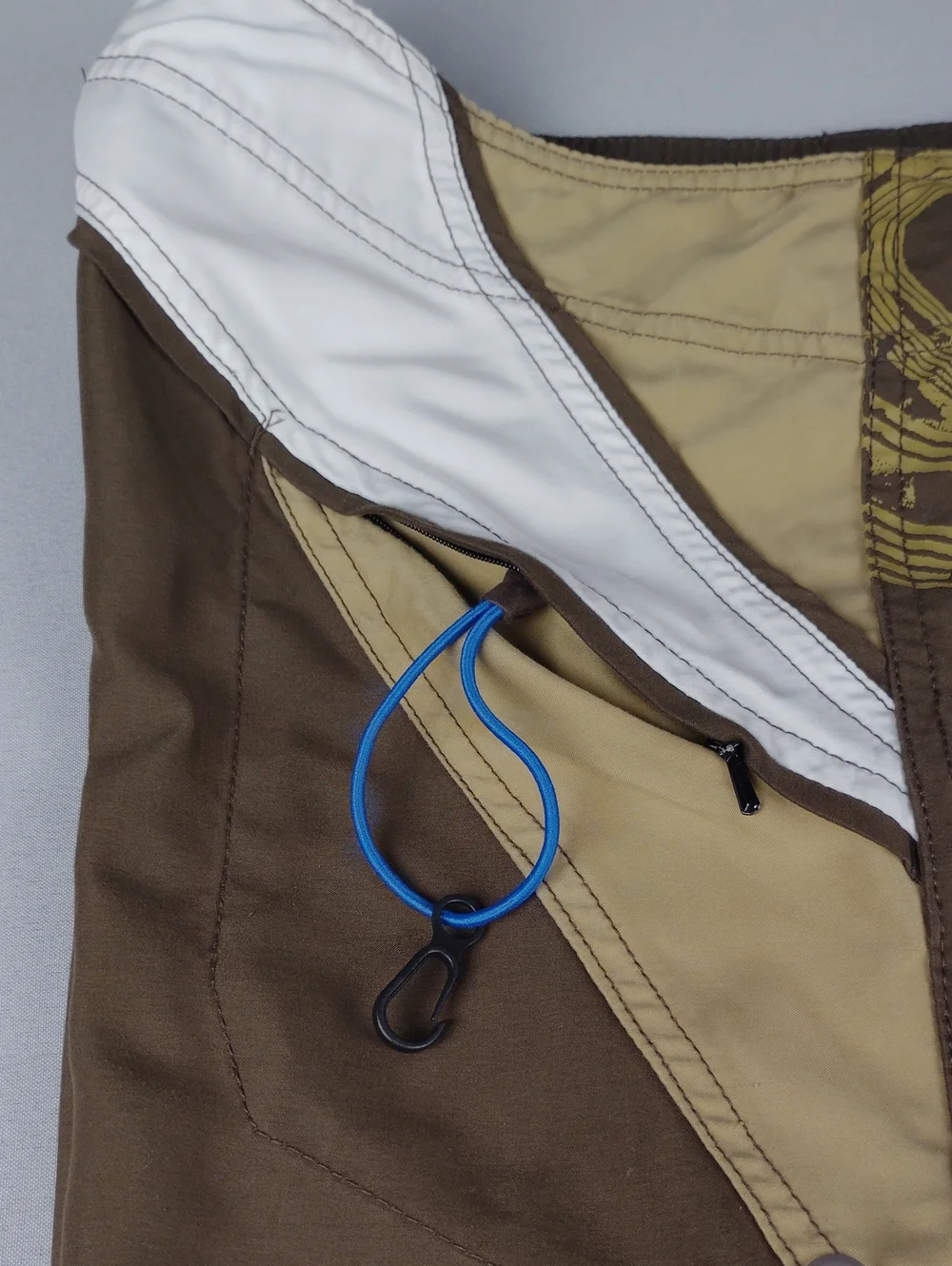 Volcom Brown Boardshorts with Yellow Graphic Accents